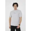 Unisex Bisiklet Yaka Slim Fit T-Shirt- Boyalı Gri - 101455 Unisex Bisiklet Yaka Slim Fit T-Shirt- Boyalı Gri - 101455