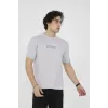 Unisex Bisiklet Yaka Slim Fit T-Shirt- Boyalı Gri - 101456 Unisex Bisiklet Yaka Slim Fit T-Shirt- Boyalı Gri - 101456