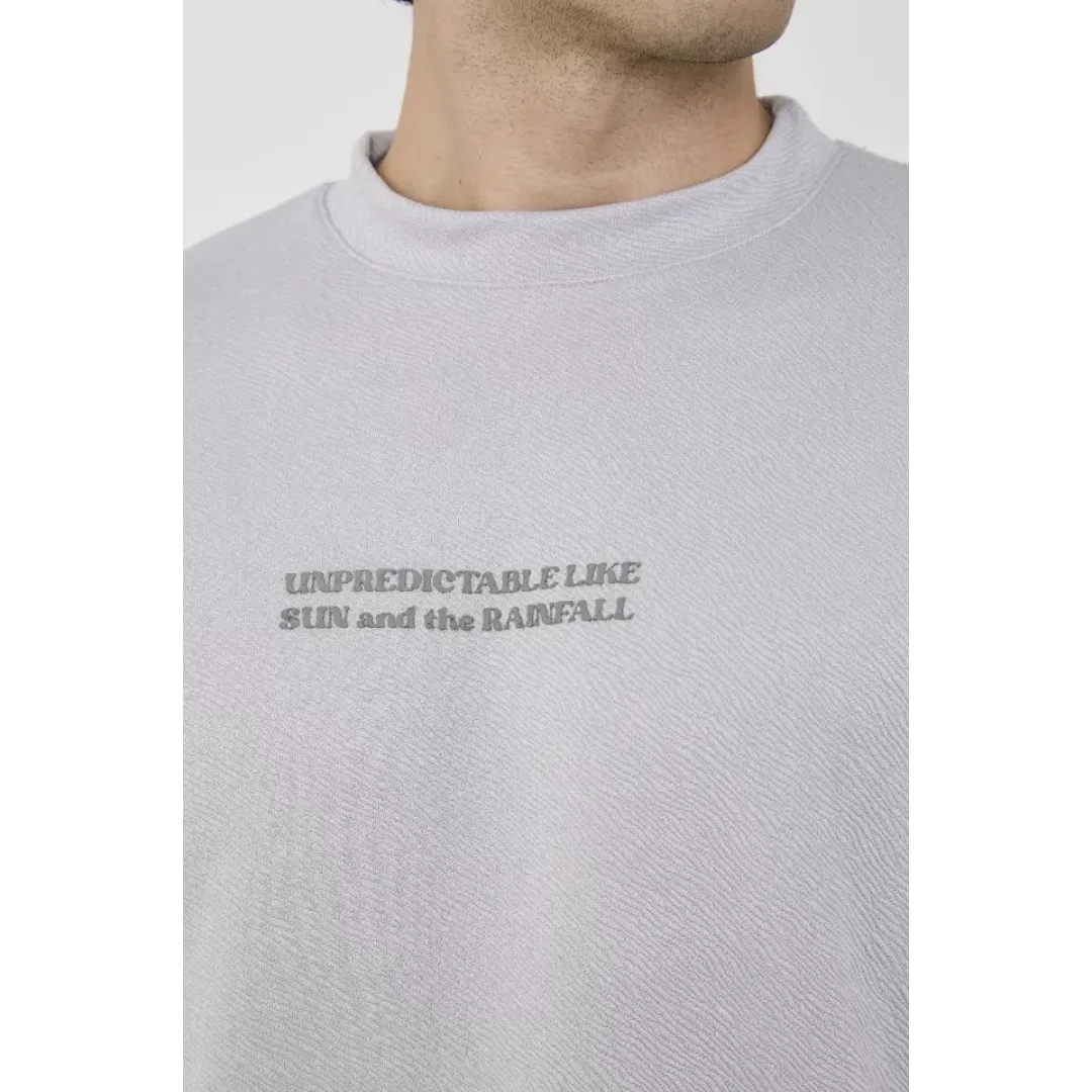 Unisex Bisiklet Yaka Slim Fit T-Shirt- Boyalı Gri - 101456 Unisex Bisiklet Yaka Slim Fit T-Shirt- Boyalı Gri - 101456