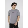 Unisex Bisiklet Yaka Slim Fit T-Shirt- Gri - 101459 Unisex Bisiklet Yaka Slim Fit T-Shirt- Gri - 101459