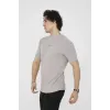 Unisex Bisiklet Yaka Slim Fit T-Shirt- Boyalı Gri - 101462 Unisex Bisiklet Yaka Slim Fit T-Shirt- Boyalı Gri - 101462