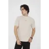 Unisex Bisiklet Yaka Slim Fit T-Shirt- Bej - 101464 Unisex Bisiklet Yaka Slim Fit T-Shirt- Bej - 101464