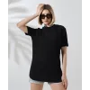 Unisex Bisiklet Yaka Slim Fit T-Shirt - Siyah - 101471 Unisex Bisiklet Yaka Slim Fit T-Shirt - Siyah - 101471