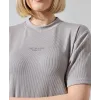Unisex Bisiklet Yaka Baskılı Slim Fit T-Shirt - Boyalı Gri - 101472 Unisex Bisiklet Yaka Baskılı Slim Fit T-Shirt - Boyalı Gri - 101472