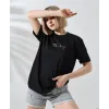 Unisex Bisiklet Yaka Baskılı Slim Fit T-Shirt - Siyah - 101475 Unisex Bisiklet Yaka Baskılı Slim Fit T-Shirt - Siyah - 101475