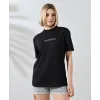 Unisex Bisiklet Yaka Baskılı Slim Fit T-Shirt - Siyah - 101476 Unisex Bisiklet Yaka Baskılı Slim Fit T-Shirt - Siyah - 101476