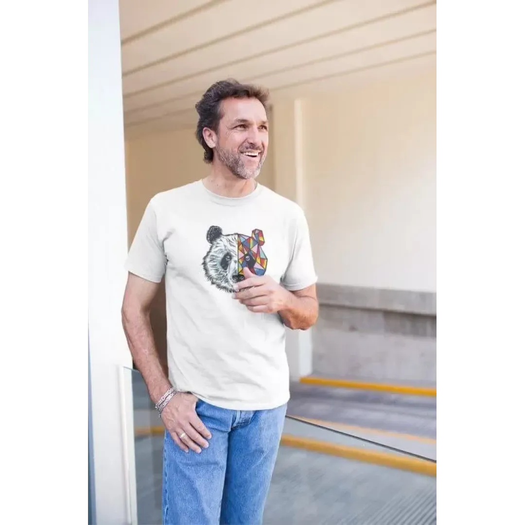 Erkek Bisiklet Yaka Baskılı Oversize T-Shirt - Beyaz - 102074 Erkek Bisiklet Yaka Baskılı Oversize T-Shirt - Beyaz - 102074