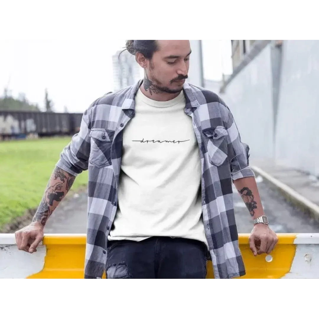 Erkek Bisiklet Yaka Baskılı Oversize T-Shirt - Beyaz - 102077 Erkek Bisiklet Yaka Baskılı Oversize T-Shirt - Beyaz - 102077