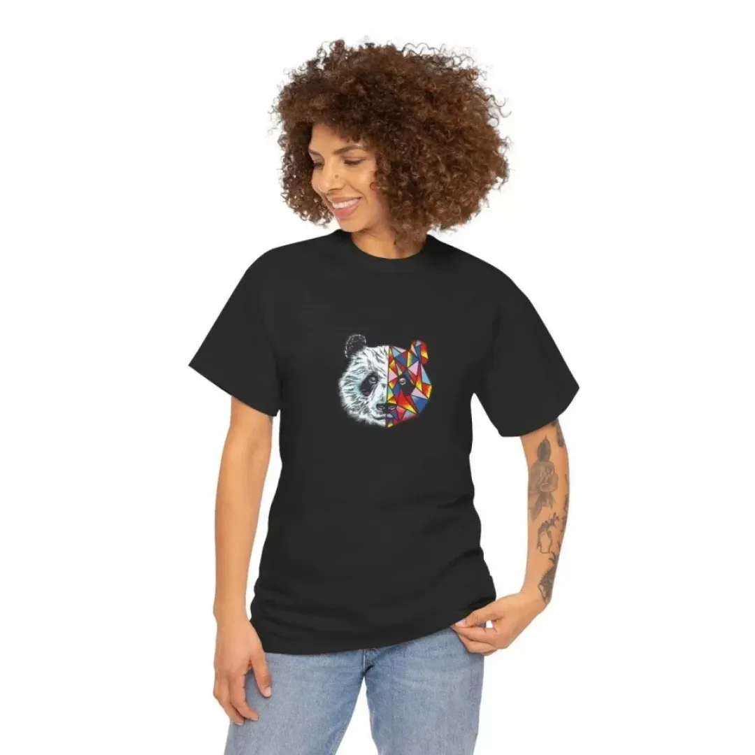 Unisex Bisiklet Yaka Baskılı T-Shirt - Siyah - 102350 Unisex Bisiklet Yaka Baskılı T-Shirt - Siyah - 102350
