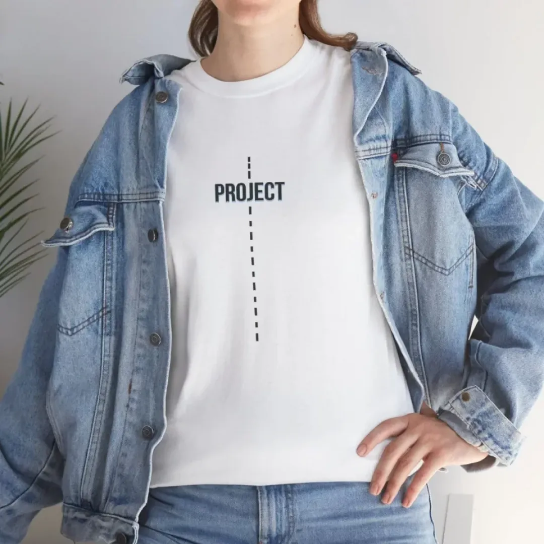 Unisex Bisiklet Yaka Baskılı T-Shirt - Beyaz - 102361 Unisex Bisiklet Yaka Baskılı T-Shirt - Beyaz - 102361