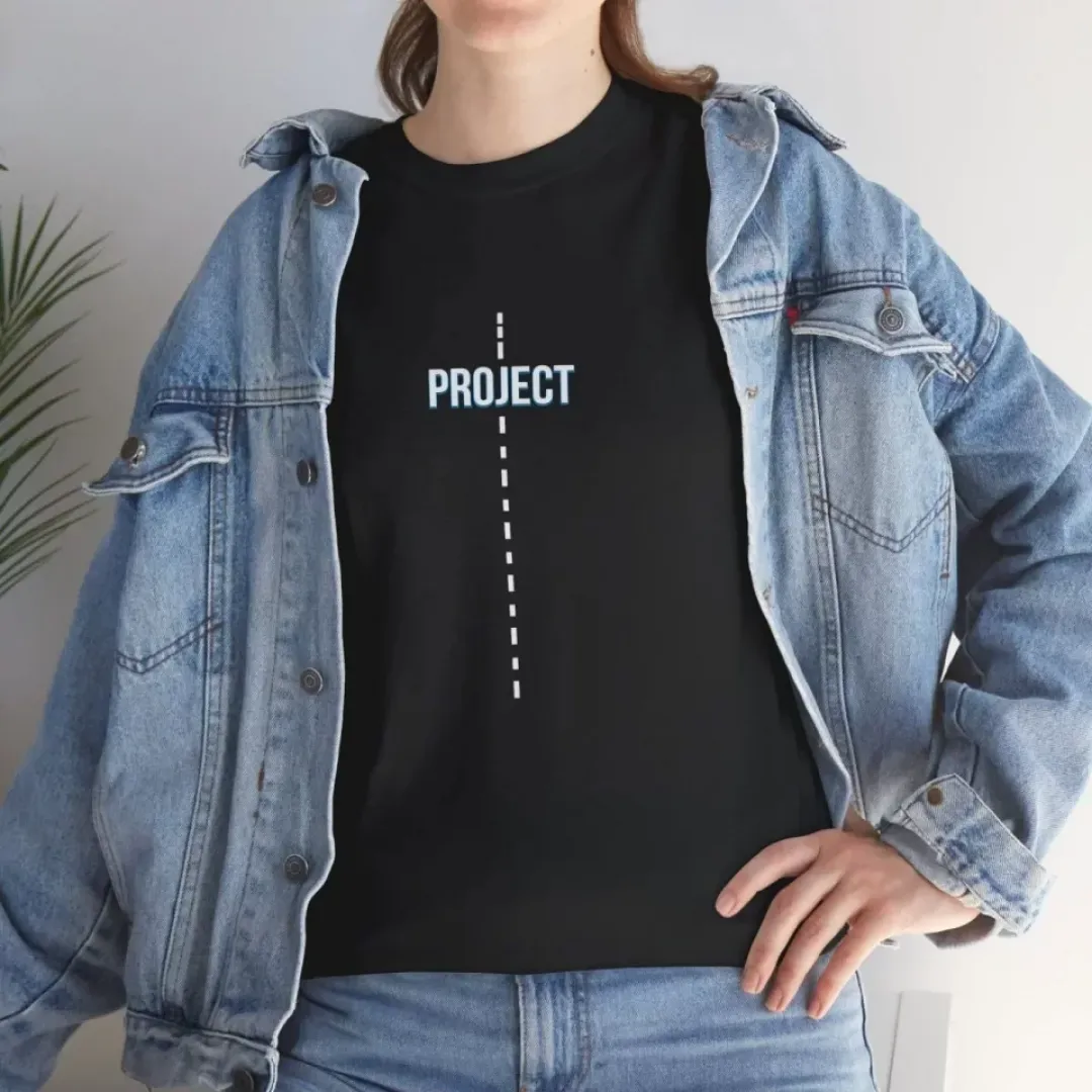 Unisex Bisiklet Yaka Baskılı T-Shirt - Siyah - 102363 Unisex Bisiklet Yaka Baskılı T-Shirt - Siyah - 102363