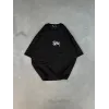 Unisex Bisiklet Yaka Baskılı Oversize T-Shirt - Siyah - 102526 Unisex Bisiklet Yaka Baskılı Oversize T-Shirt - Siyah - 102526