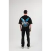 Unisex Bisiklet Yaka Baskılı Oversize T-Shirt - Siyah - 102552 Unisex Bisiklet Yaka Baskılı Oversize T-Shirt - Siyah - 102552