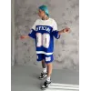 Unisex Dijital Baskılı Şortlu Takım - Mavi - 102559 Unisex Dijital Baskılı Şortlu Takım - Mavi - 102559
