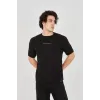 Unisex Jakar Kumaş Slim Fit T-Shirt - Siyah - 102715 Unisex Jakar Kumaş Slim Fit T-Shirt - Siyah - 102715