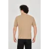 Unisex Jakar Kumaş Slim Fit T-Shirt - Kahverengi - 102716 Unisex Jakar Kumaş Slim Fit T-Shirt - Kahverengi - 102716