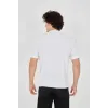 Unisex Jakar Kumaş Slim Fit T-Shirt - Beyaz - 102717 Unisex Jakar Kumaş Slim Fit T-Shirt - Beyaz - 102717
