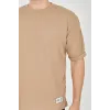 Unisex Jakar Kumaş Rahat Kol T-Shirt - Kahverengi - 102720 Unisex Jakar Kumaş Rahat Kol T-Shirt - Kahverengi - 102720