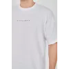 Unisex Jakar Kumaş Rahat Kol T-Shirt - Beyaz - 102727 Unisex Jakar Kumaş Rahat Kol T-Shirt - Beyaz - 102727