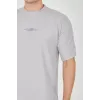 Unisex Waffle Kumaş Rahat Kol T-Shirt - Boyalı Gri - 102733 Unisex Waffle Kumaş Rahat Kol T-Shirt - Boyalı Gri - 102733