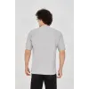 Unisex Waffle Kumaş Rahat Kol T-Shirt - Boyalı Gri - 102733 Unisex Waffle Kumaş Rahat Kol T-Shirt - Boyalı Gri - 102733