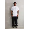 Unisex Bisiklet Yaka Baskılı Oversize T-Shirt - Beyaz - 103369 Unisex Bisiklet Yaka Baskılı Oversize T-Shirt - Beyaz - 103369