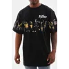 Unisex Bisiklet Yaka Baskılı Oversize T-Shirt - Siyah - 103377 Unisex Bisiklet Yaka Baskılı Oversize T-Shirt - Siyah - 103377