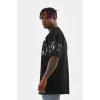 Unisex Bisiklet Yaka Baskılı Oversize T-Shirt - Siyah - 103377 Unisex Bisiklet Yaka Baskılı Oversize T-Shirt - Siyah - 103377