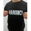 Unisex Bisiklet Yaka Katlanan Baskılı T-Shirt - Siyah - 104335 Unisex Bisiklet Yaka Katlanan Baskılı T-Shirt - Siyah - 104335
