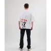 Unisex Bisiklet Yaka Baskılı Oversize T-Shirt - Beyaz - 104354 Unisex Bisiklet Yaka Baskılı Oversize T-Shirt - Beyaz - 104354