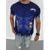 Unisex Bisiklet Yaka Baskılı Oversize T-Shirt - Lacivert - 104359 Unisex Bisiklet Yaka Baskılı Oversize T-Shirt - Lacivert - 104359