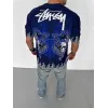Unisex Bisiklet Yaka Baskılı Oversize T-Shirt - Lacivert - 104359 Unisex Bisiklet Yaka Baskılı Oversize T-Shirt - Lacivert - 104359