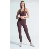 Yüksek Bel Fitilli Tayt - Kahverengi - 104366 Yüksek Bel Fitilli Tayt - Kahverengi - 104366