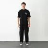 Unisex Bisiklet Yaka Baskılı Oversize T-Shirt - Siyah - 104380 Unisex Bisiklet Yaka Baskılı Oversize T-Shirt - Siyah - 104380