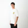 Unisex Bisiklet Yaka Baskılı Oversize T-Shirt - Beyaz - 104384 Unisex Bisiklet Yaka Baskılı Oversize T-Shirt - Beyaz - 104384
