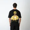 Unisex Bisiklet Yaka Baskılı Oversize T-Shirt - Siyah - 104386 Unisex Bisiklet Yaka Baskılı Oversize T-Shirt - Siyah - 104386