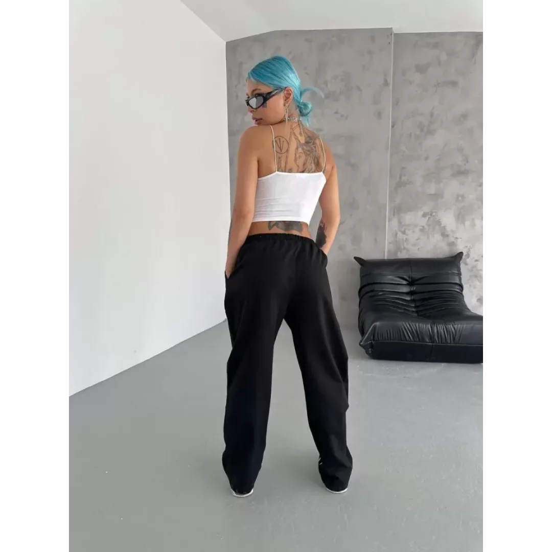 Unisex Dijital Baskılı Eşofman Altı - Siyah - 104391 Unisex Dijital Baskılı Eşofman Altı - Siyah - 104391