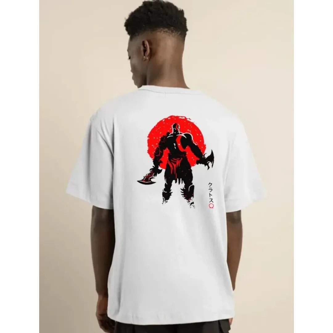 Unisex Bisiklet Yaka Baskılı Oversize T-Shirt - Beyaz - 104396 Unisex Bisiklet Yaka Baskılı Oversize T-Shirt - Beyaz - 104396