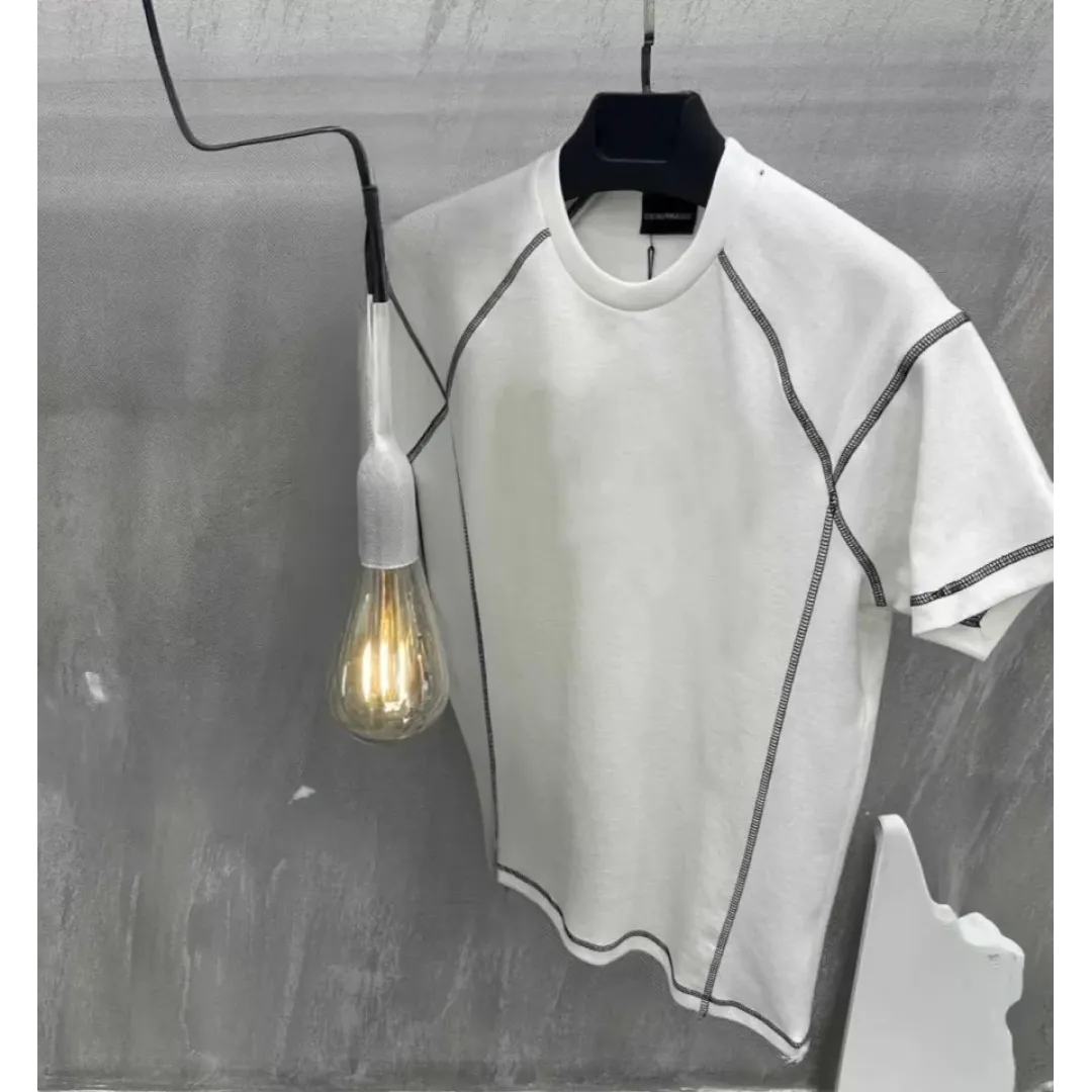 Unisex Karoyaka Dikişli Oversize T-Shirt - Beyaz - 105173 Unisex Karoyaka Dikişli Oversize T-Shirt - Beyaz - 105173