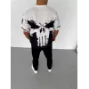 Unisex Bisiklet Yaka Baskılı Oversize T-Shirt - Beyaz - 106735 Unisex Bisiklet Yaka Baskılı Oversize T-Shirt - Beyaz - 106735