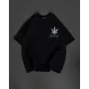 Unisex Bisiklet Yaka Baskılı Oversize T-Shirt - Siyah - 106751 Unisex Bisiklet Yaka Baskılı Oversize T-Shirt - Siyah - 106751