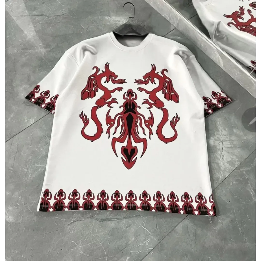Unisex Bisiklet Yaka Baskılı Oversize T-Shirt - Beyaz - 108574 Unisex Bisiklet Yaka Baskılı Oversize T-Shirt - Beyaz - 108574