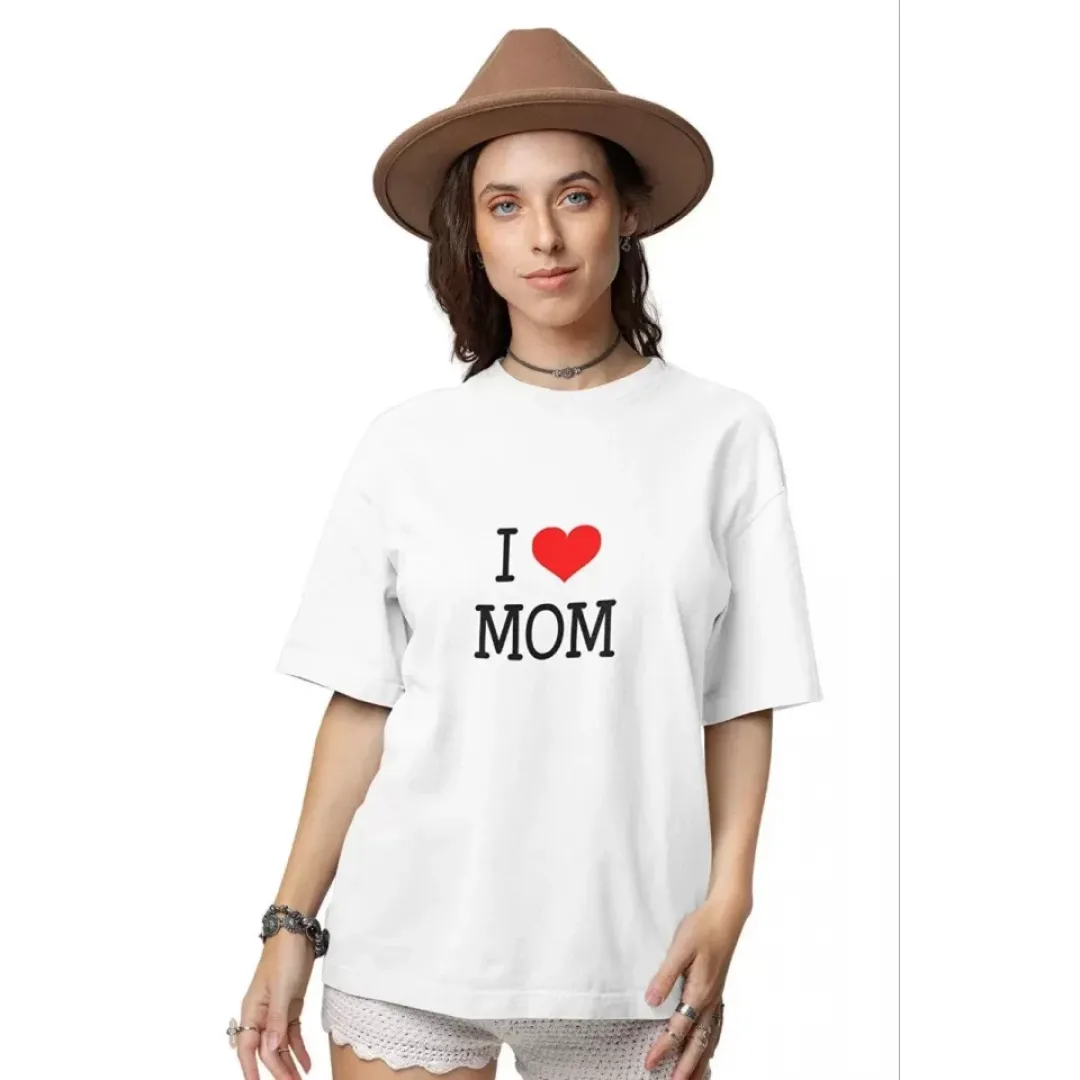 Unisex Bisiklet Yaka Baskılı Oversize T-Shirt - Beyaz - 108576 Unisex Bisiklet Yaka Baskılı Oversize T-Shirt - Beyaz - 108576