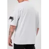 Unisex Bisiklet Yaka Baskılı Oversize T-Shirt - Beyaz - 108584 Unisex Bisiklet Yaka Baskılı Oversize T-Shirt - Beyaz - 108584