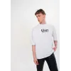Unisex Bisiklet Yaka Baskılı Oversize T-Shirt - Siyah - 108739 Unisex Bisiklet Yaka Baskılı Oversize T-Shirt - Siyah - 108739