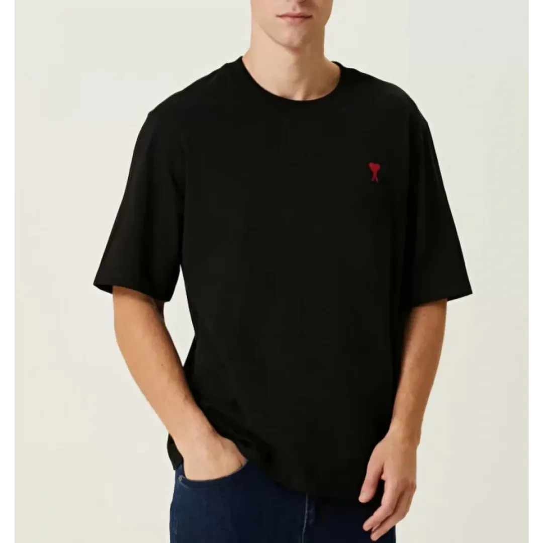 Unisex Bisiklet Yaka Baskılı Oversize T-Shirt - Siyah - 109027 Unisex Bisiklet Yaka Baskılı Oversize T-Shirt - Siyah - 109027