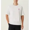 Unisex Bisiklet Yaka Baskılı Oversize T-Shirt - Beyaz - 109028 Unisex Bisiklet Yaka Baskılı Oversize T-Shirt - Beyaz - 109028