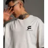 Unisex Bisiklet Yaka Baskılı Oversize T-Shirt - Beyaz - 109164 Unisex Bisiklet Yaka Baskılı Oversize T-Shirt - Beyaz - 109164