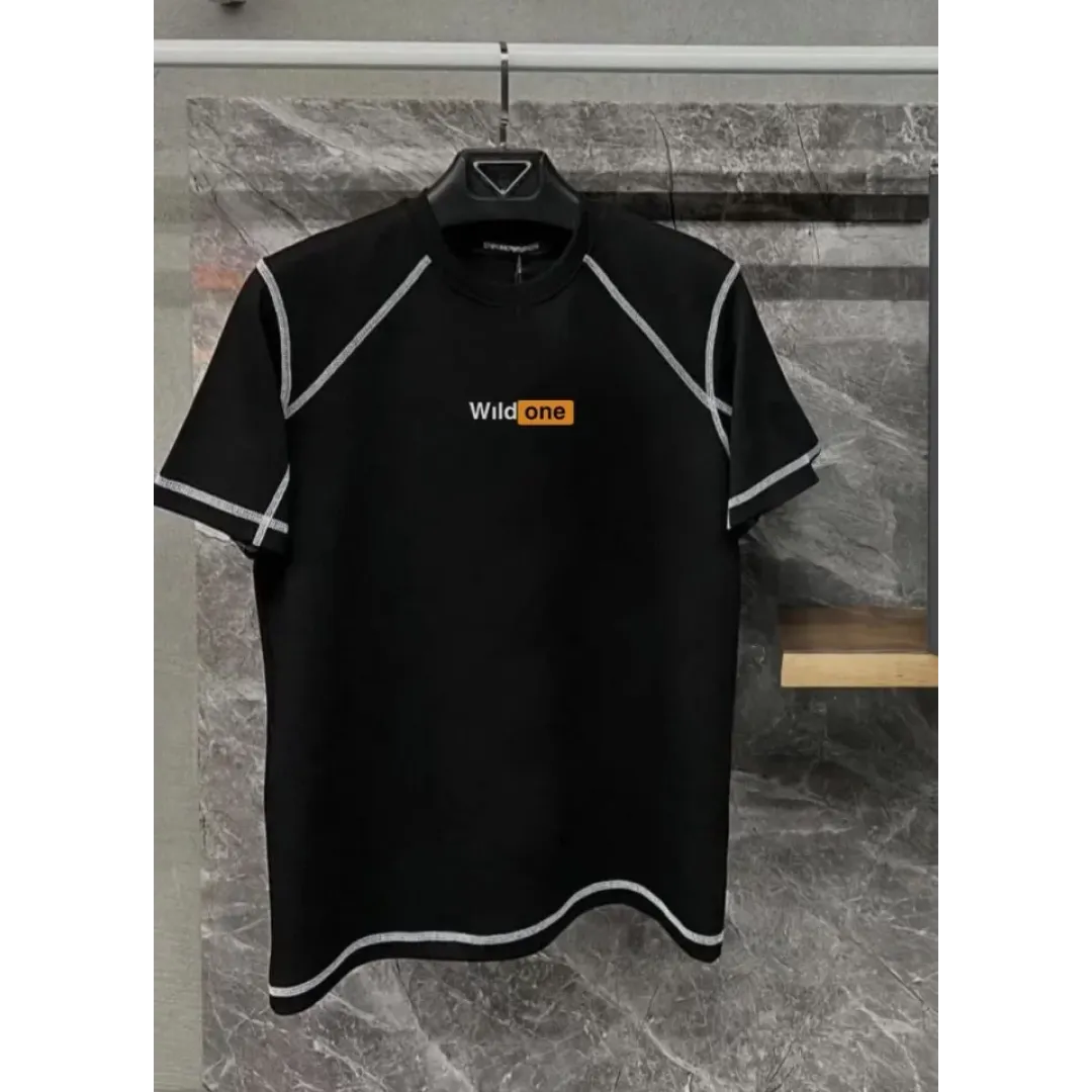 Unisex Dikişli Baskılı Oversize T-Shirt - Siyah - 109179 Unisex Dikişli Baskılı Oversize T-Shirt - Siyah - 109179