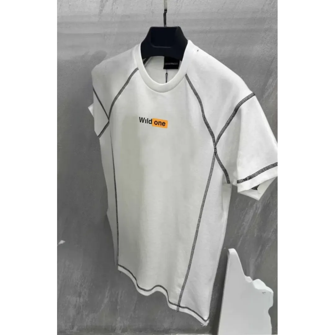 Unisex Dikişli Baskılı Oversize T-Shirt - Beyaz - 109180 Unisex Dikişli Baskılı Oversize T-Shirt - Beyaz - 109180